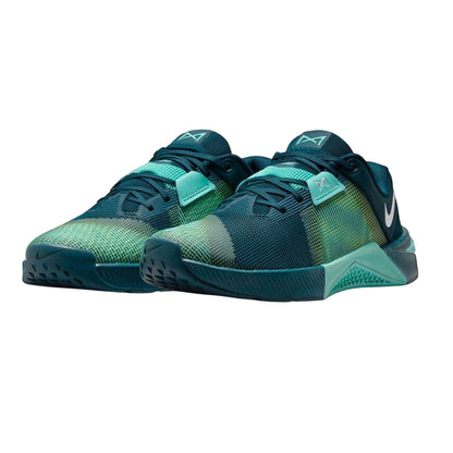 Turquoise-White - Pack Shot - Nike Womens-Ladies Metcon 10 Trainers