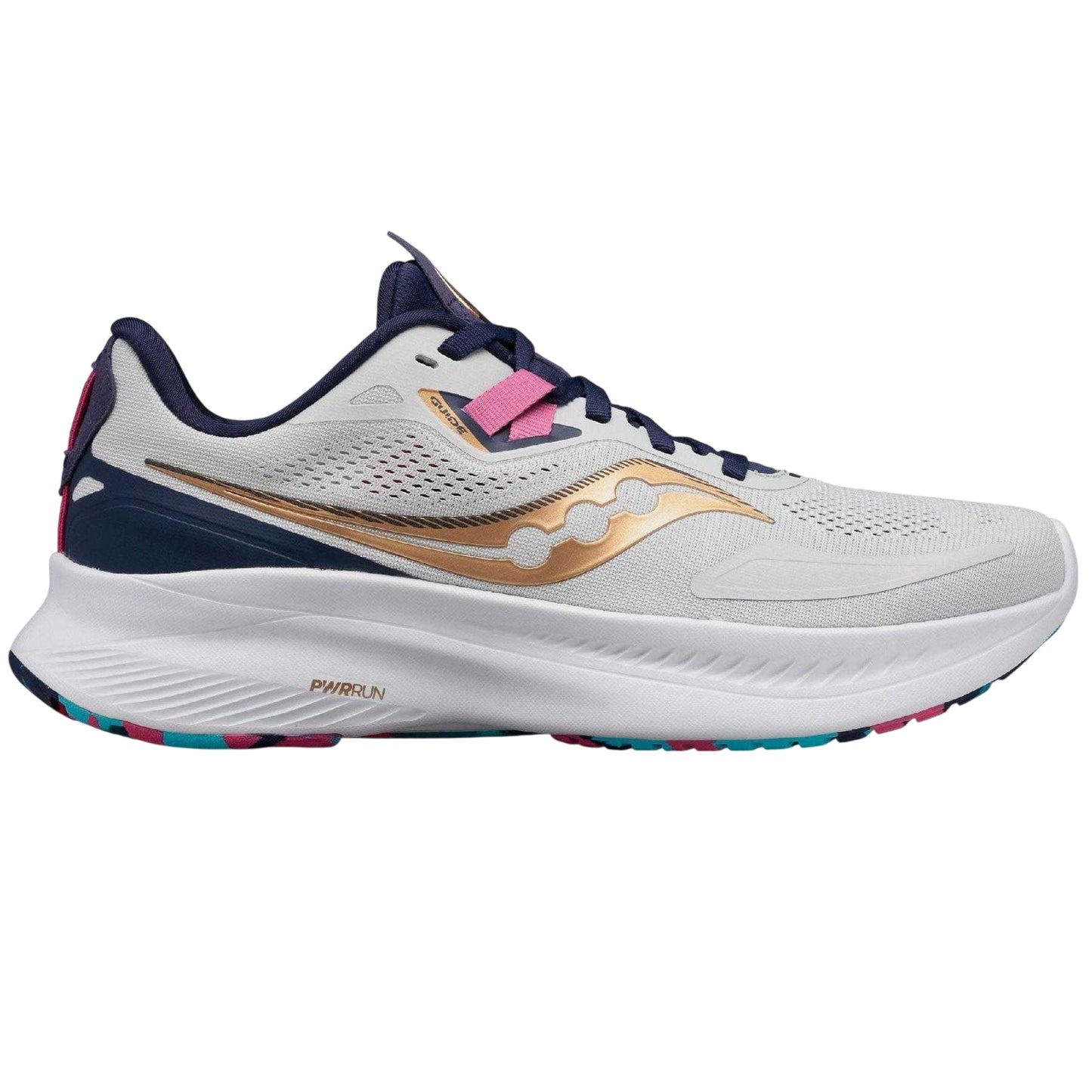 Grey - Front - Saucony Womens-Ladies Guide 15 Running Shoes