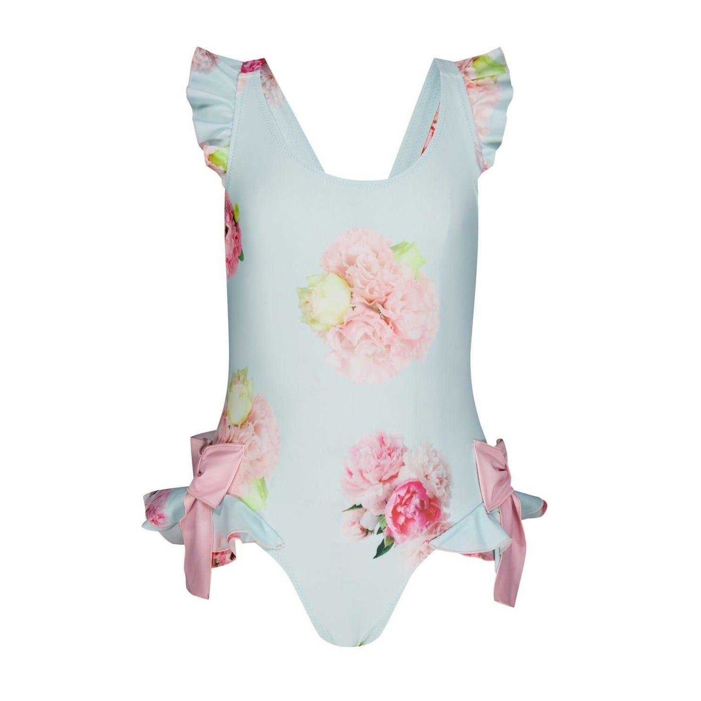 Blue - Front - Phi Girls Hydrangea One Piece Swimsuit