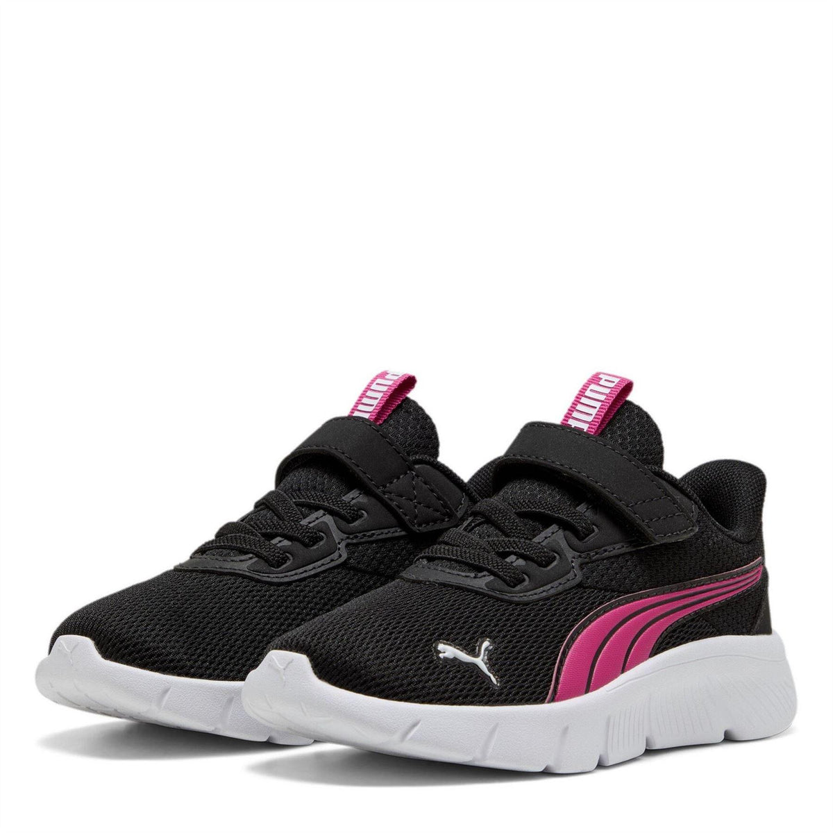 Black-Pink - Front - Puma Childrens-Kids FlexFocus Modern AC+ Running Shorts
