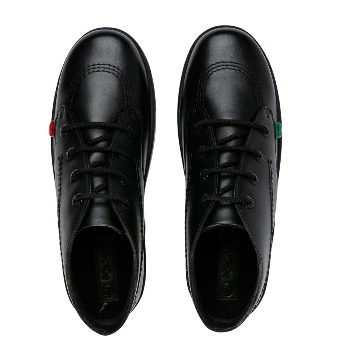 Black - Back - Kickers Childrens-Kids Disley Hi Leather Ankle Boots