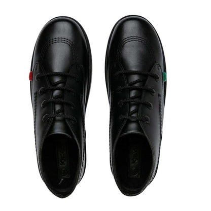 Black - Back - Kickers Childrens-Kids Disley Hi Leather Ankle Boots