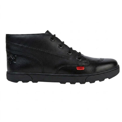 Black - Front - Kickers Childrens-Kids Disley Hi Leather Ankle Boots