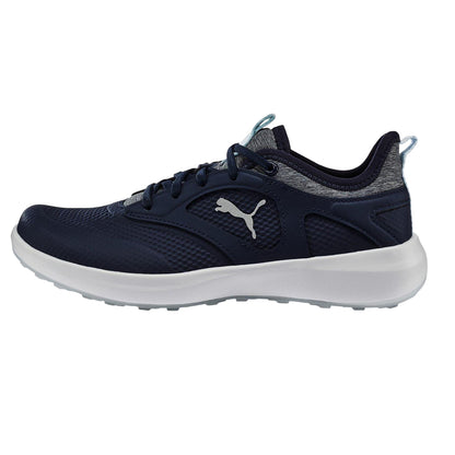 Navy-Ice Blue - Back - Puma Womens-Ladies Ignite Malibu Spikeless Golf Shoes