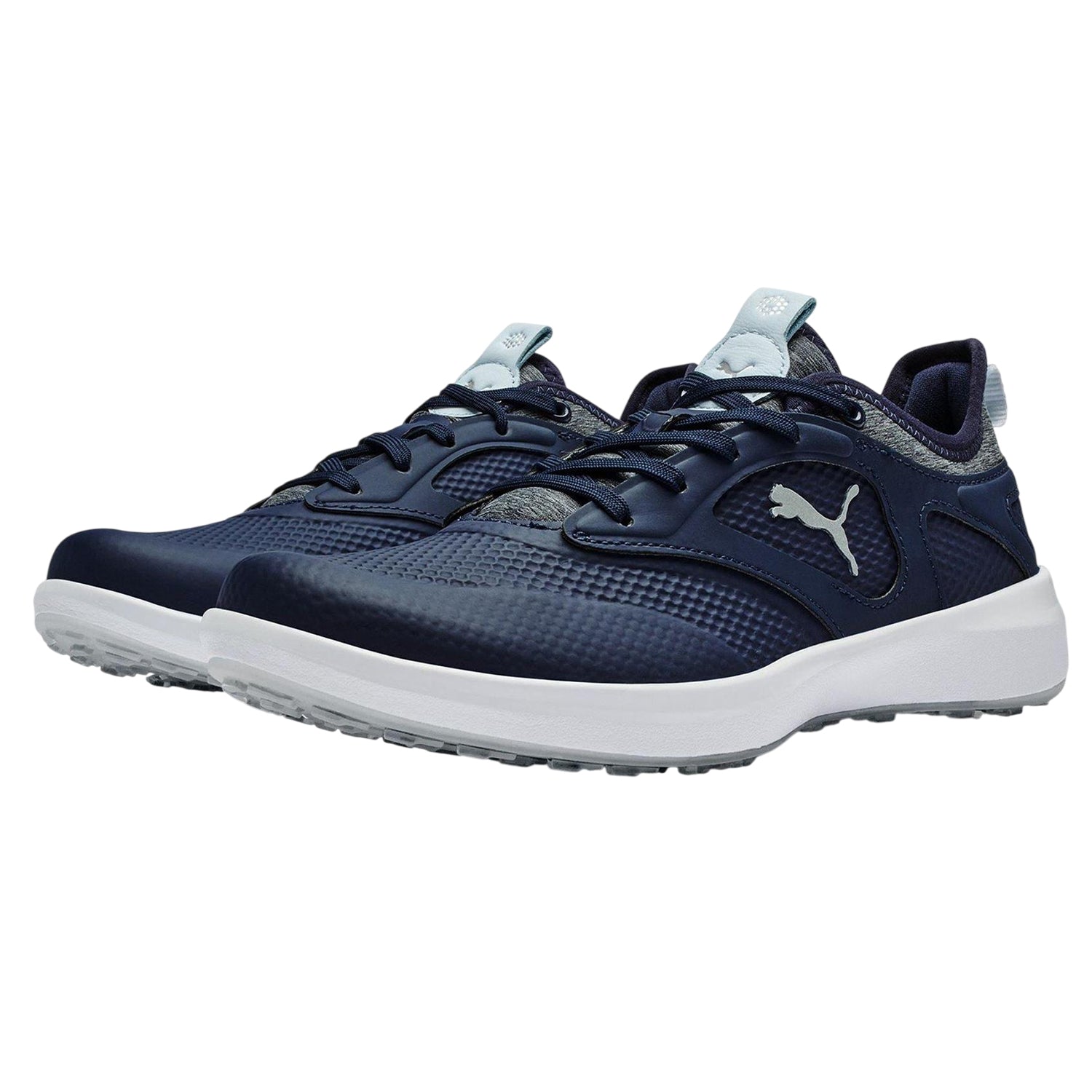 Navy-Ice Blue - Side - Puma Womens-Ladies Ignite Malibu Spikeless Golf Shoes