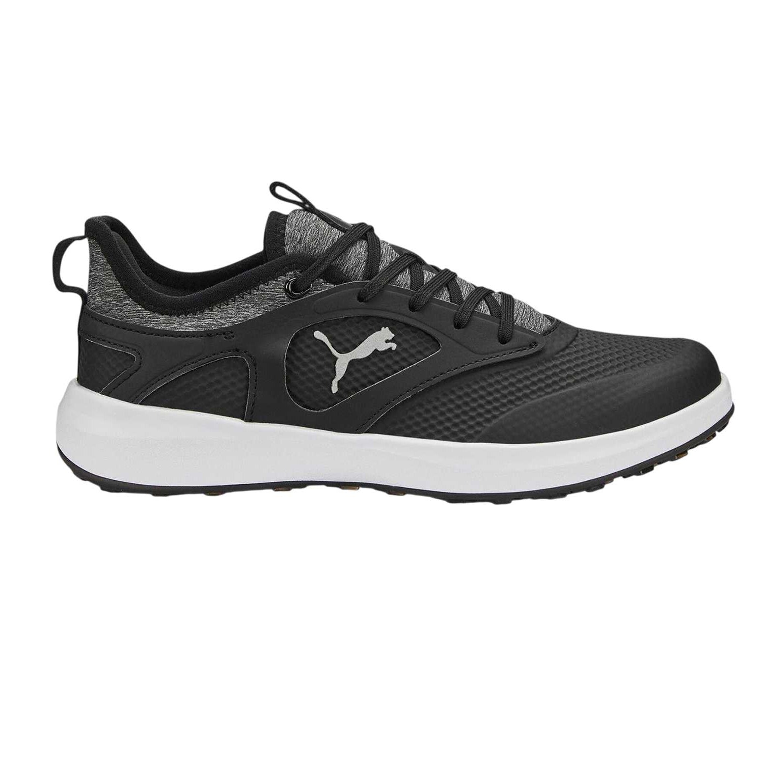 Black-Silver - Front - Puma Womens-Ladies Ignite Malibu Spikeless Golf Shoes