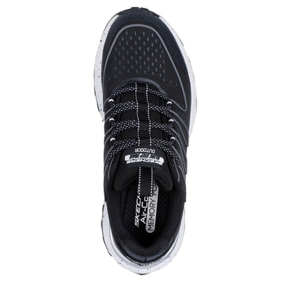 Black-White - Side - Skechers Womens-Ladies Step At Slip-on Trainers