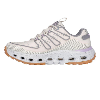 Natural-Purple - Back - Skechers Womens-Ladies Step At Slip-on Trainers