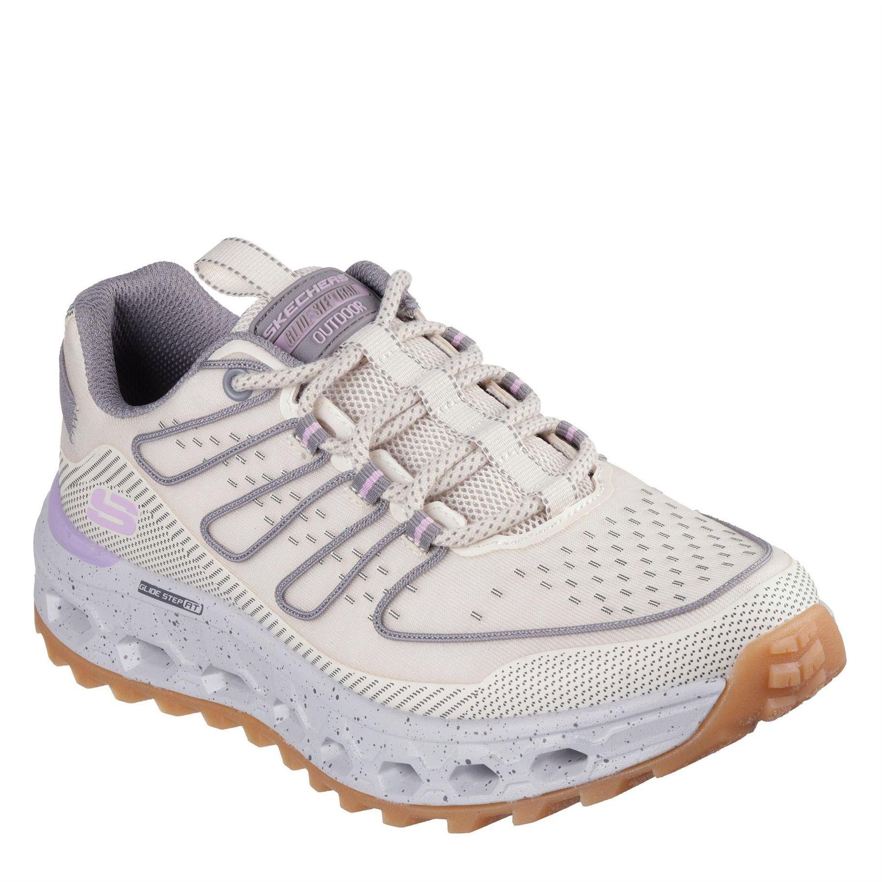 Natural-Purple - Lifestyle - Skechers Womens-Ladies Step At Slip-on Trainers