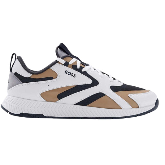 Beige - Front - Boss Mens Running Trainers