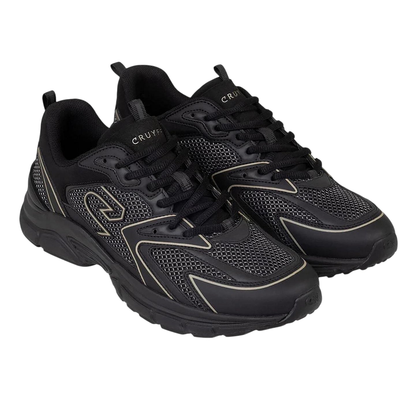 Black-Gold - Back - Cruyff Mens Scorpius Trainers