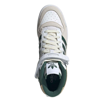 White - Lifestyle - Adidas Mens Forum Leather Mid Cut Trainers