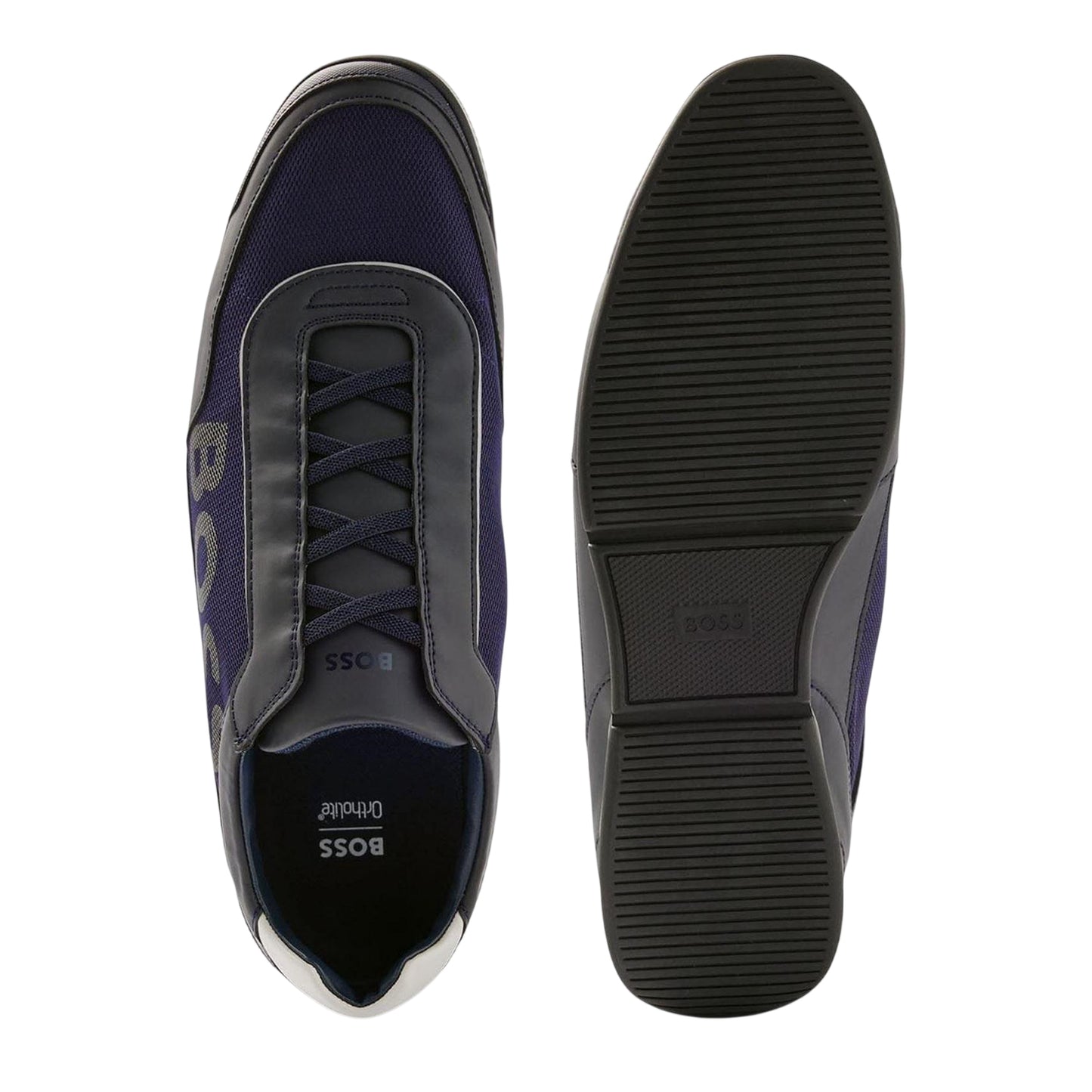 Dark Blue - Lifestyle - Boss Mens Saturn Slip-on Trainers