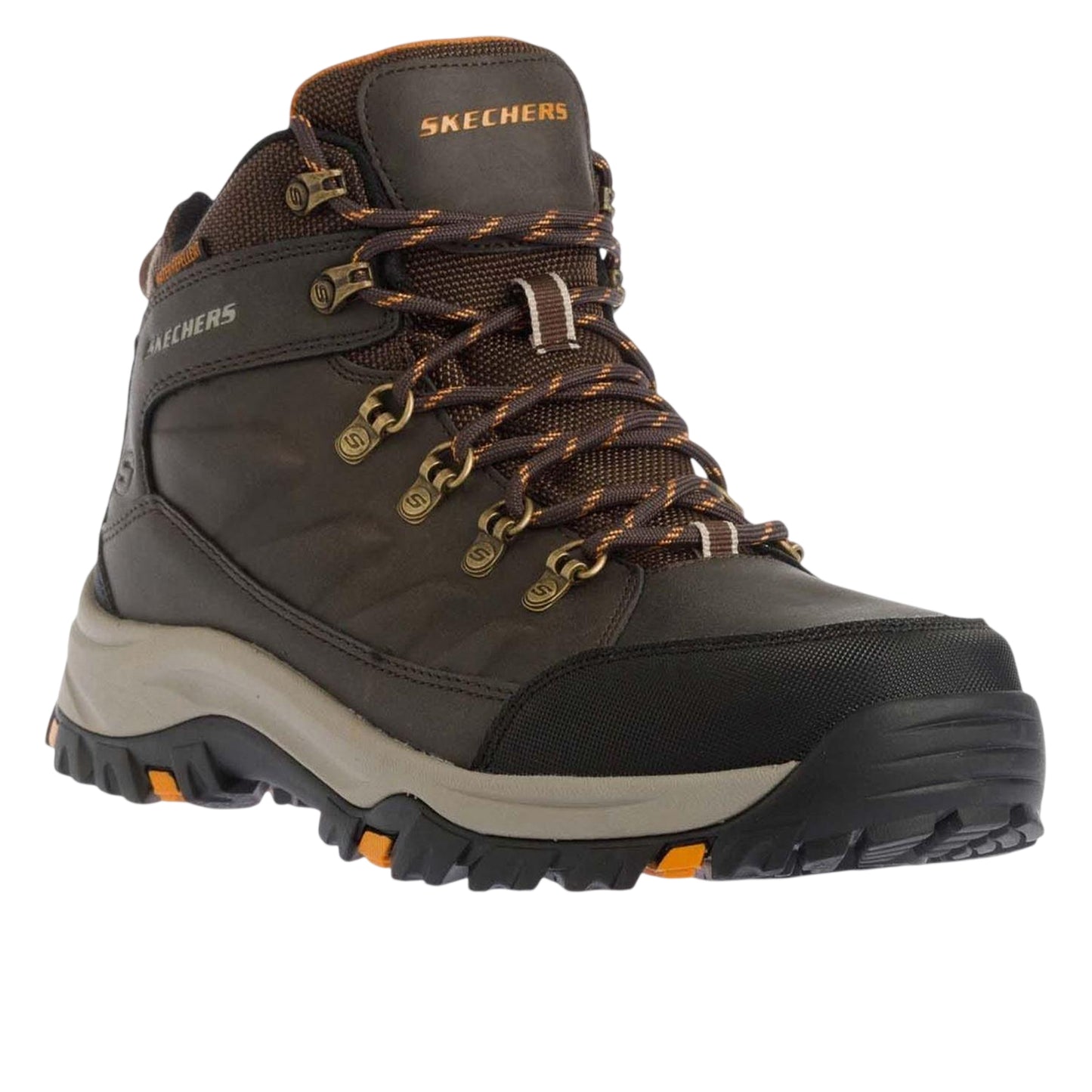 Chocolate - Side - Skechers Mens Relment Dagget Water Resistant Hiking Boots