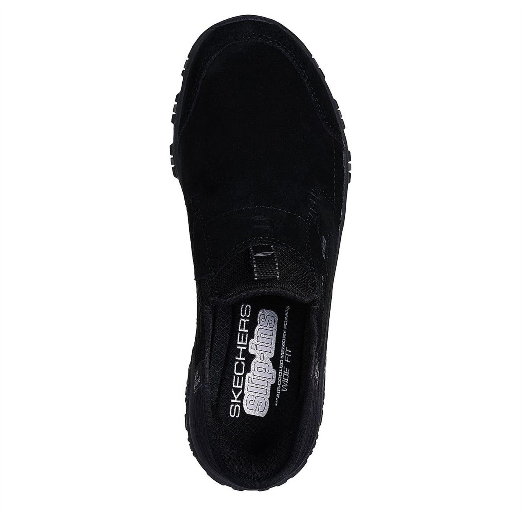 Black - Side - Skechers Womens-Ladies Sunapee Rugged Leather Boots