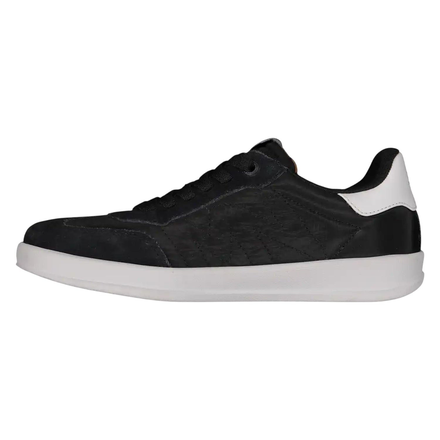 Black - Back - Skechers Womens-Ladies Wavy Low Cut Logo Trainers