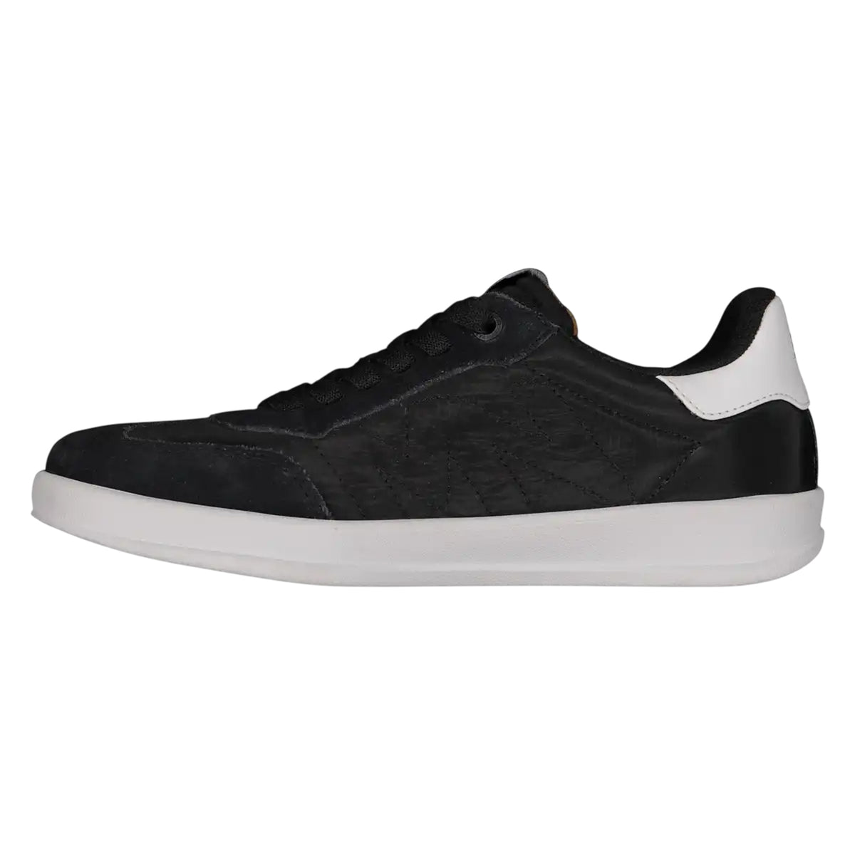 Black - Back - Skechers Womens-Ladies Wavy Low Cut Logo Trainers