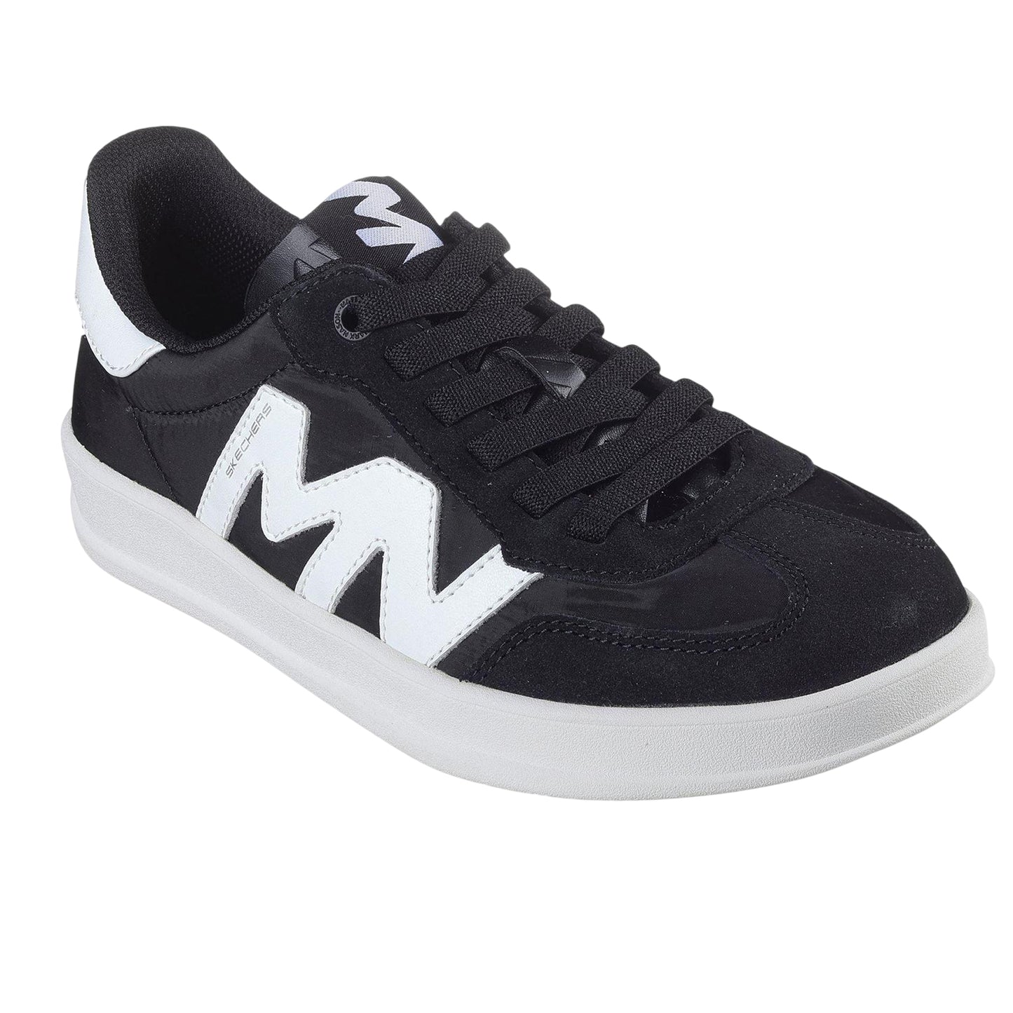 Black - Lifestyle - Skechers Womens-Ladies Wavy Low Cut Logo Trainers