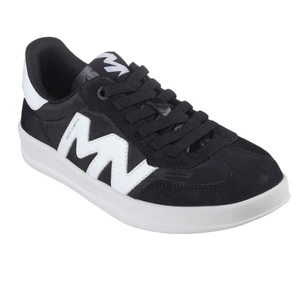 Black - Lifestyle - Skechers Womens-Ladies Wavy Low Cut Logo Trainers