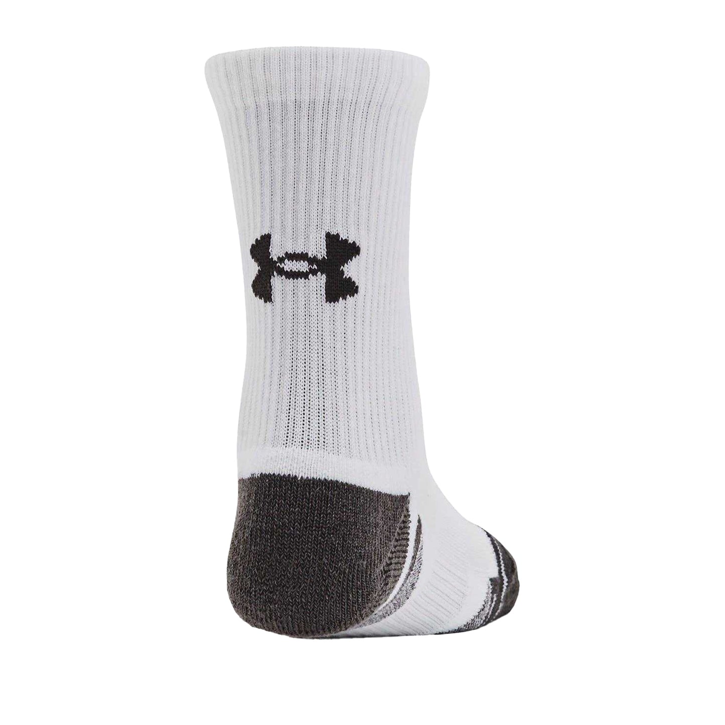 White - Back - Under Armour Unisex Adult Logo Crew Socks (Pack of 3)