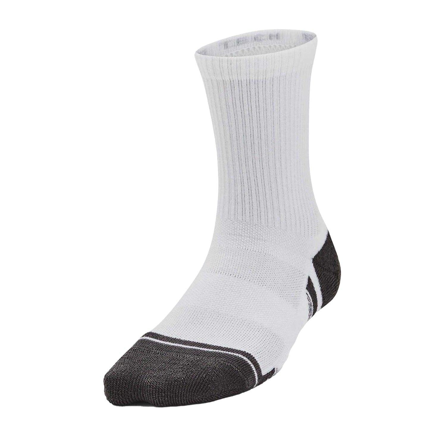 White - Lifestyle - Under Armour Unisex Adult Logo Crew Socks (Pack of 3)