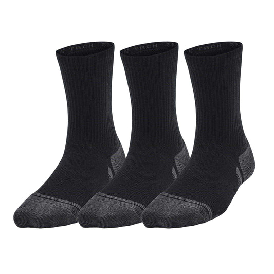 Black - Front - Under Armour Unisex Adult Logo Crew Socks (Pack of 3)