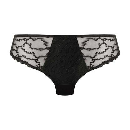 Black - Front - Fantasie Womens-Ladies Geometric Lace Briefs