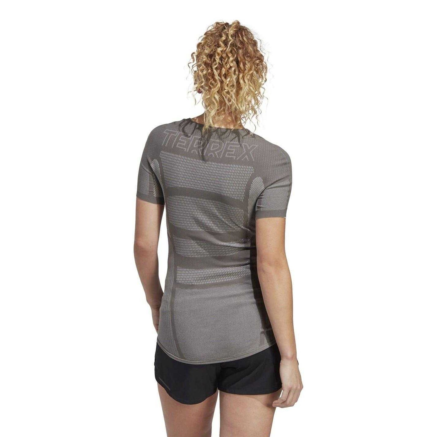 Grey-White - Back - Adidas Womens-Ladies Terrex Drynamo T-Shirt