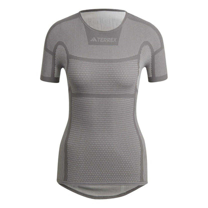 Grey-White - Front - Adidas Womens-Ladies Terrex Drynamo T-Shirt