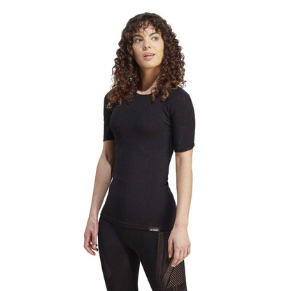 Black - Side - Adidas Womens-Ladies Terrex Merino Wool Sport T-Shirt