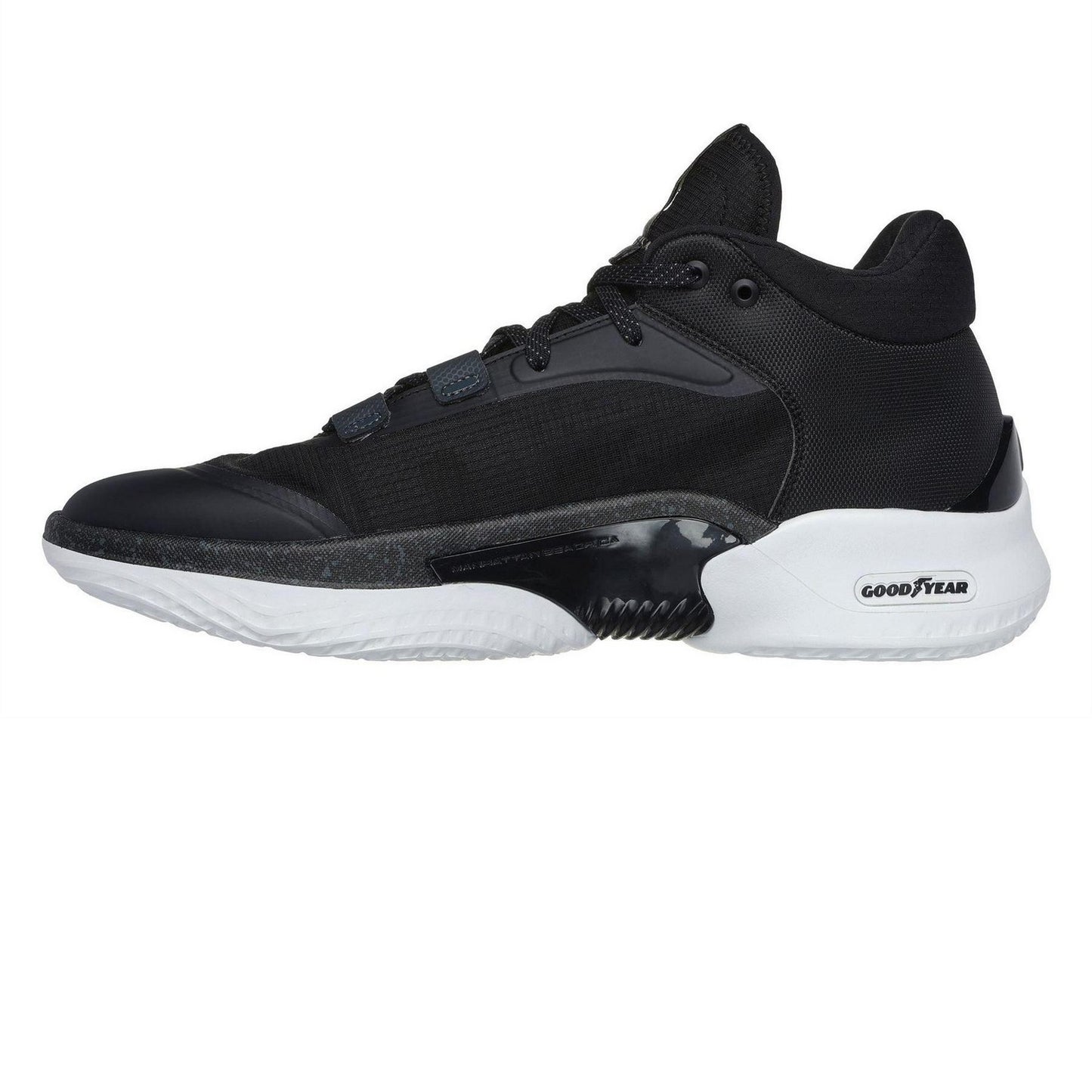Black-White - Back - Skechers Mens Resagrip Logo Trainers