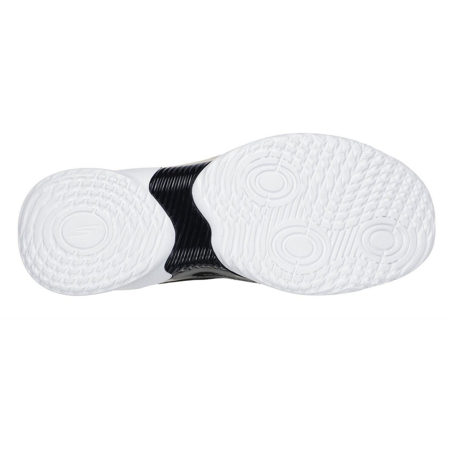 Black-White - Pack Shot - Skechers Mens Resagrip Logo Trainers