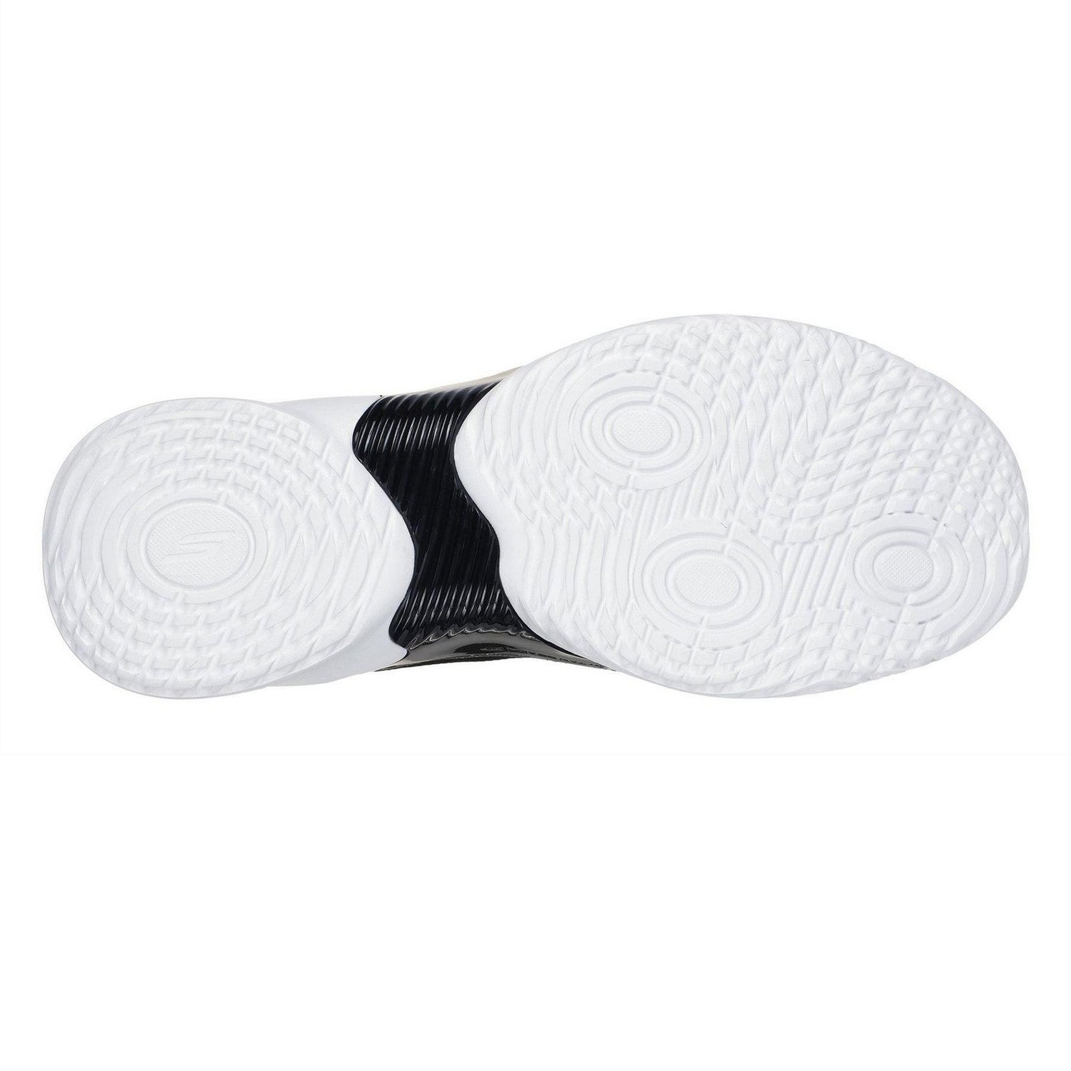 Black-White - Pack Shot - Skechers Mens Resagrip Logo Trainers