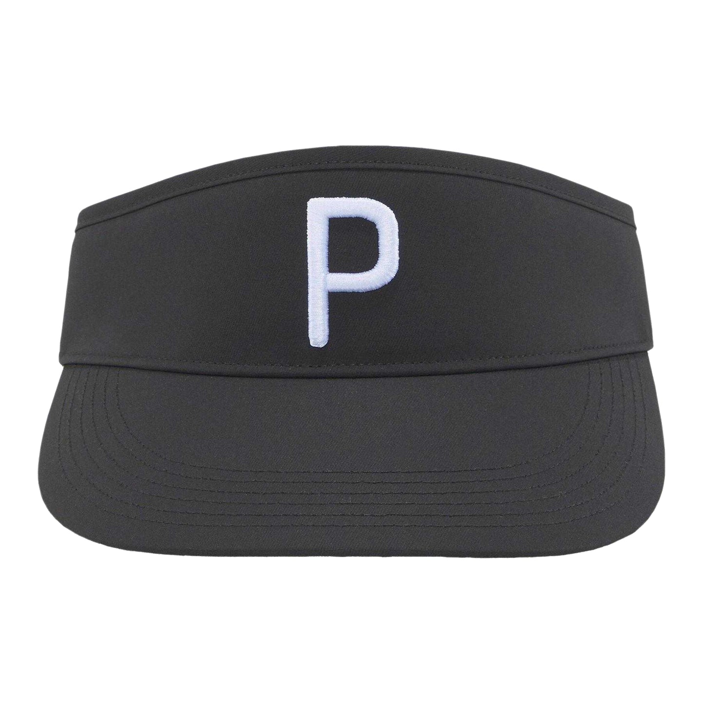 Black-White - Back - Puma Embroidered Logo Golf Visor