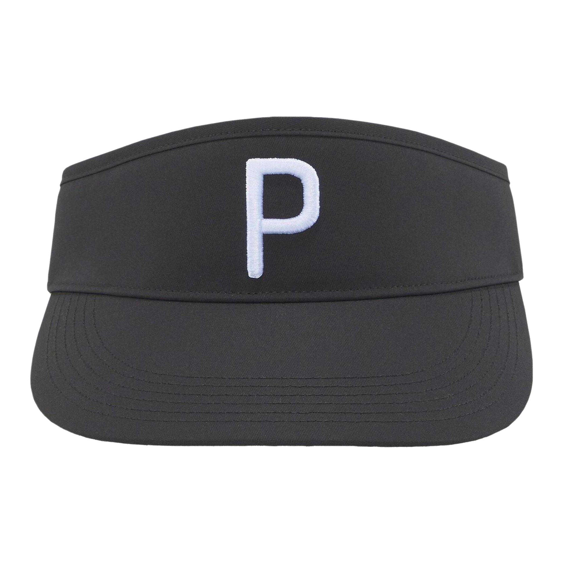 Black-White - Back - Puma Embroidered Logo Golf Visor
