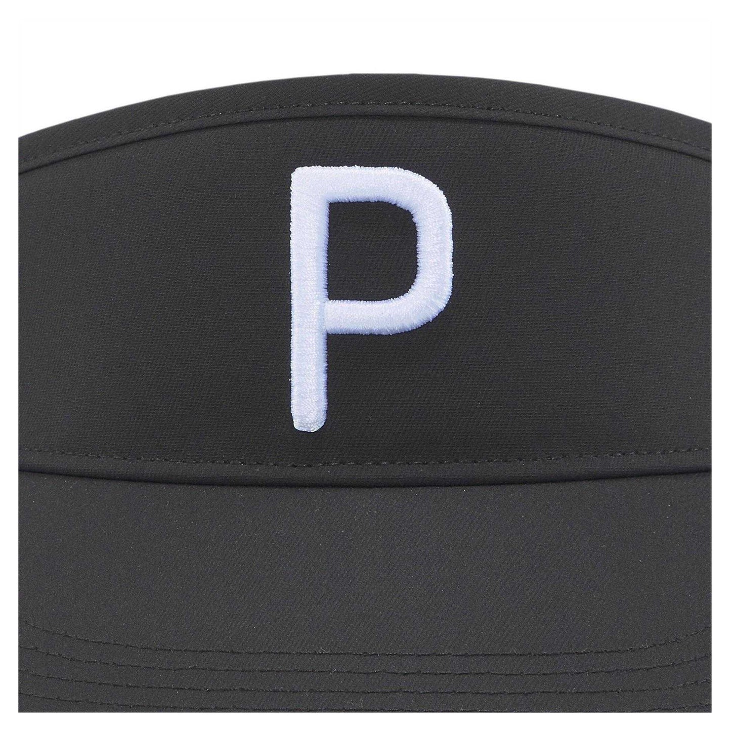 Black-White - Side - Puma Embroidered Logo Golf Visor
