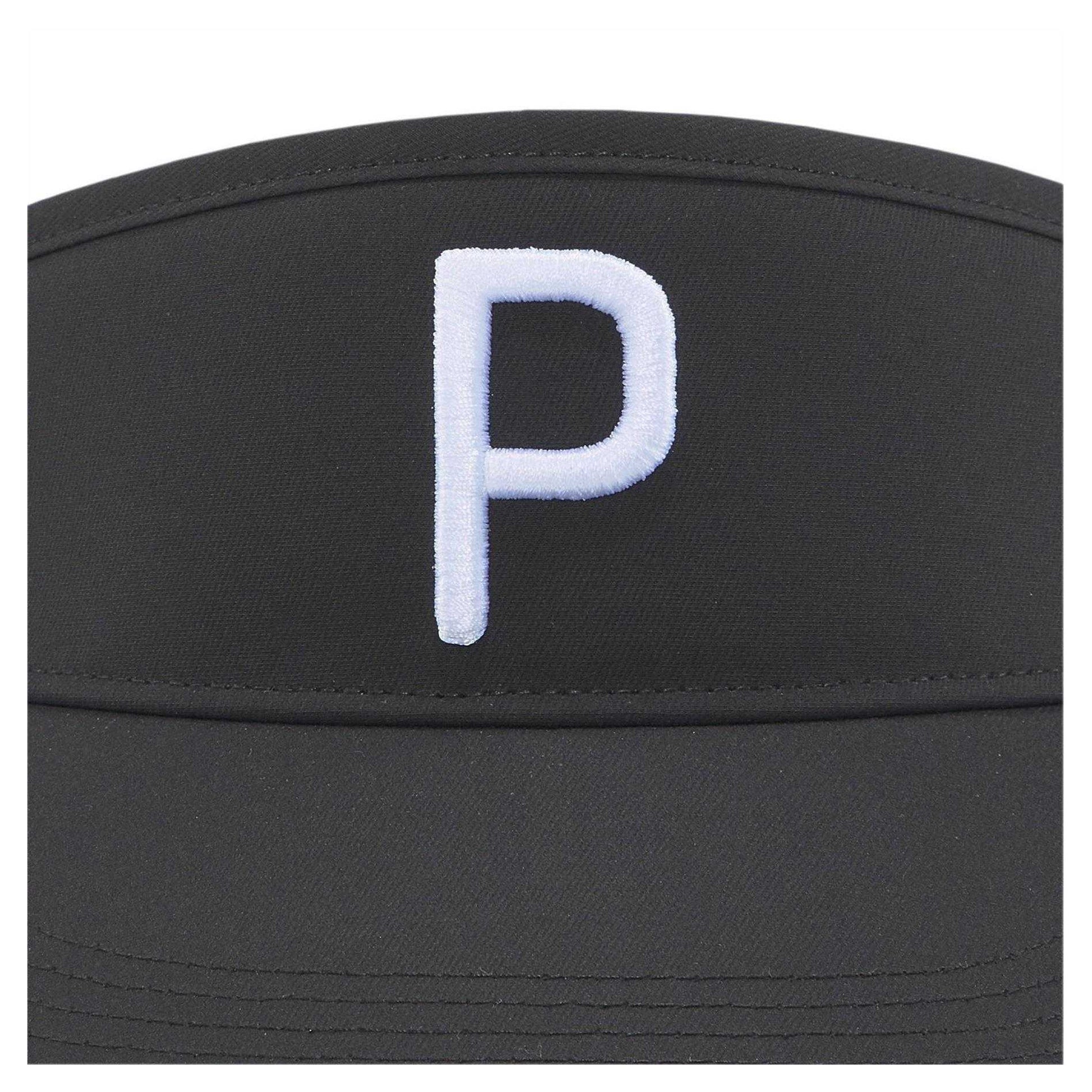 Black-White - Side - Puma Embroidered Logo Golf Visor