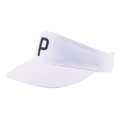 White-Black - Back - Puma Embroidered Logo Golf Visor