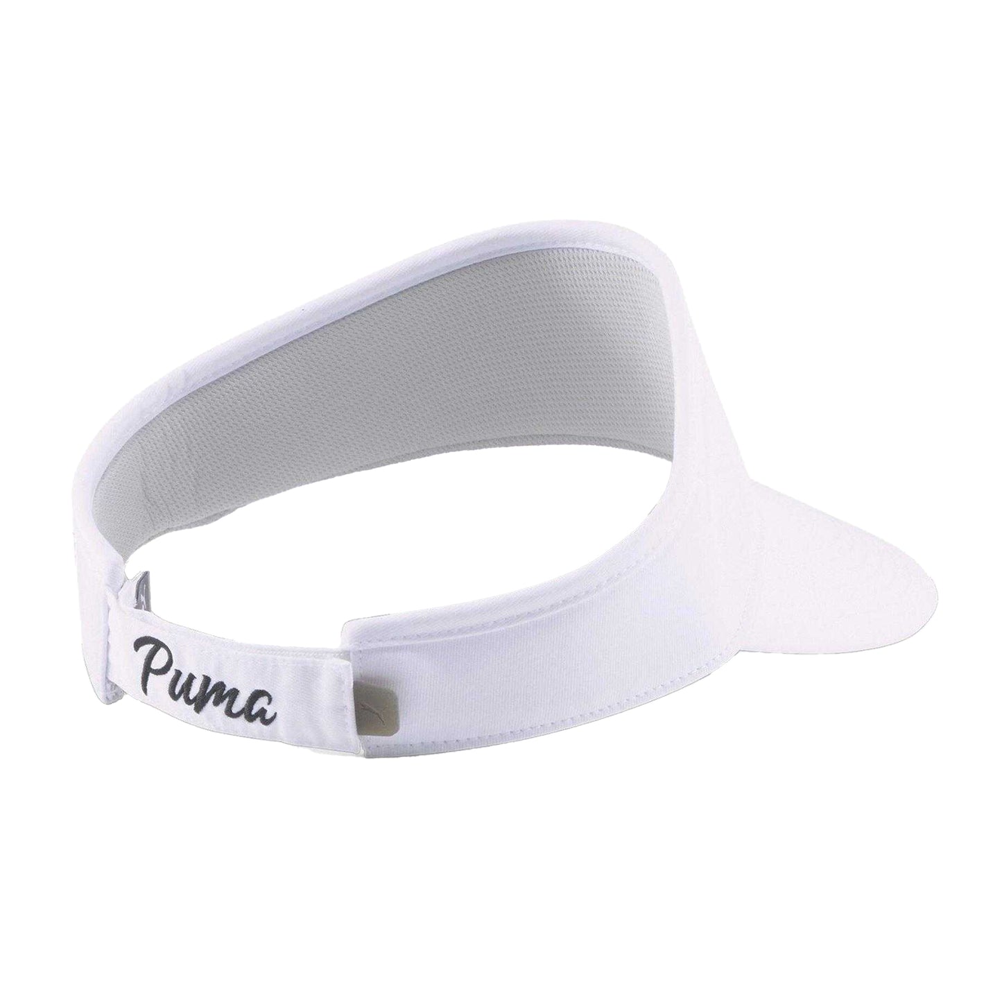 White-Black - Side - Puma Embroidered Logo Golf Visor