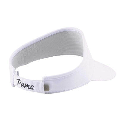 White-Black - Side - Puma Embroidered Logo Golf Visor