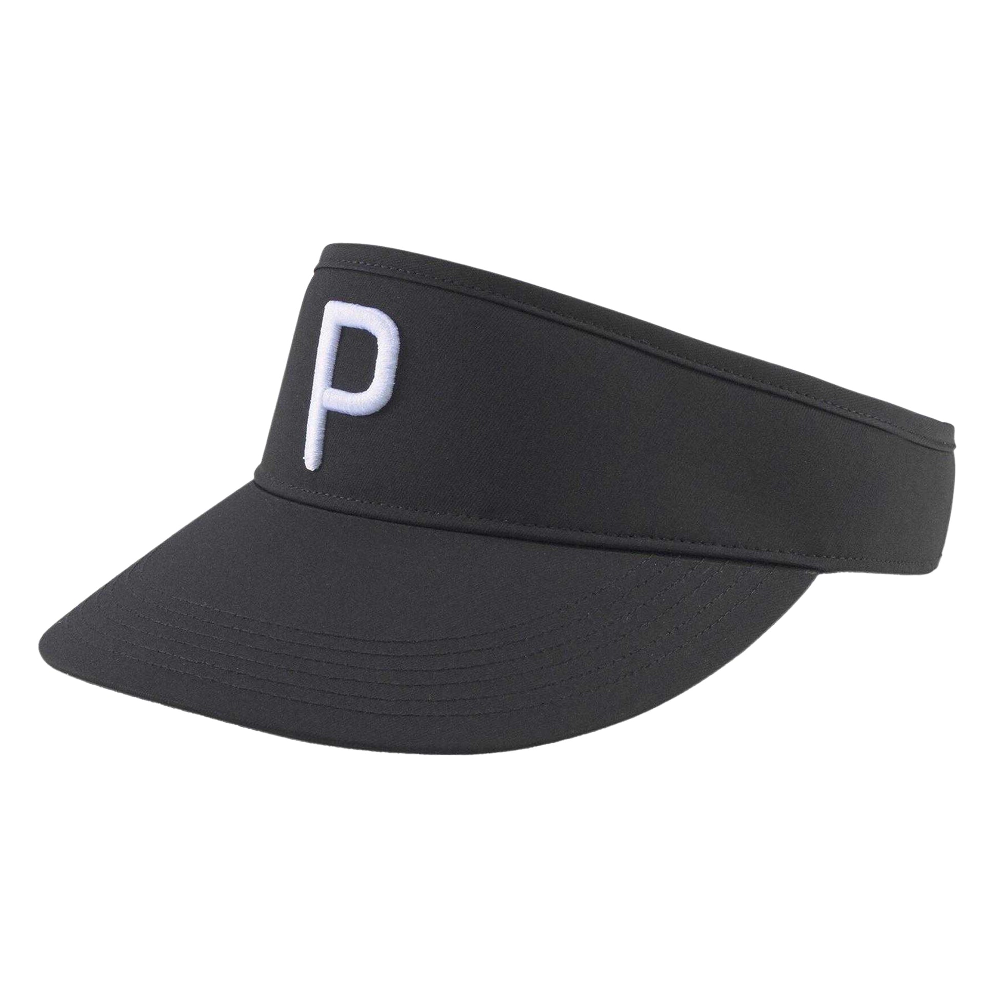 Black-White - Front - Puma Embroidered Logo Golf Visor