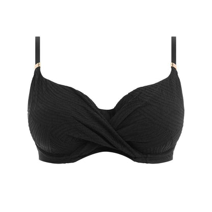 Black - Front - Fantasie Womens-Ladies Twist Full Cup Bikini Top