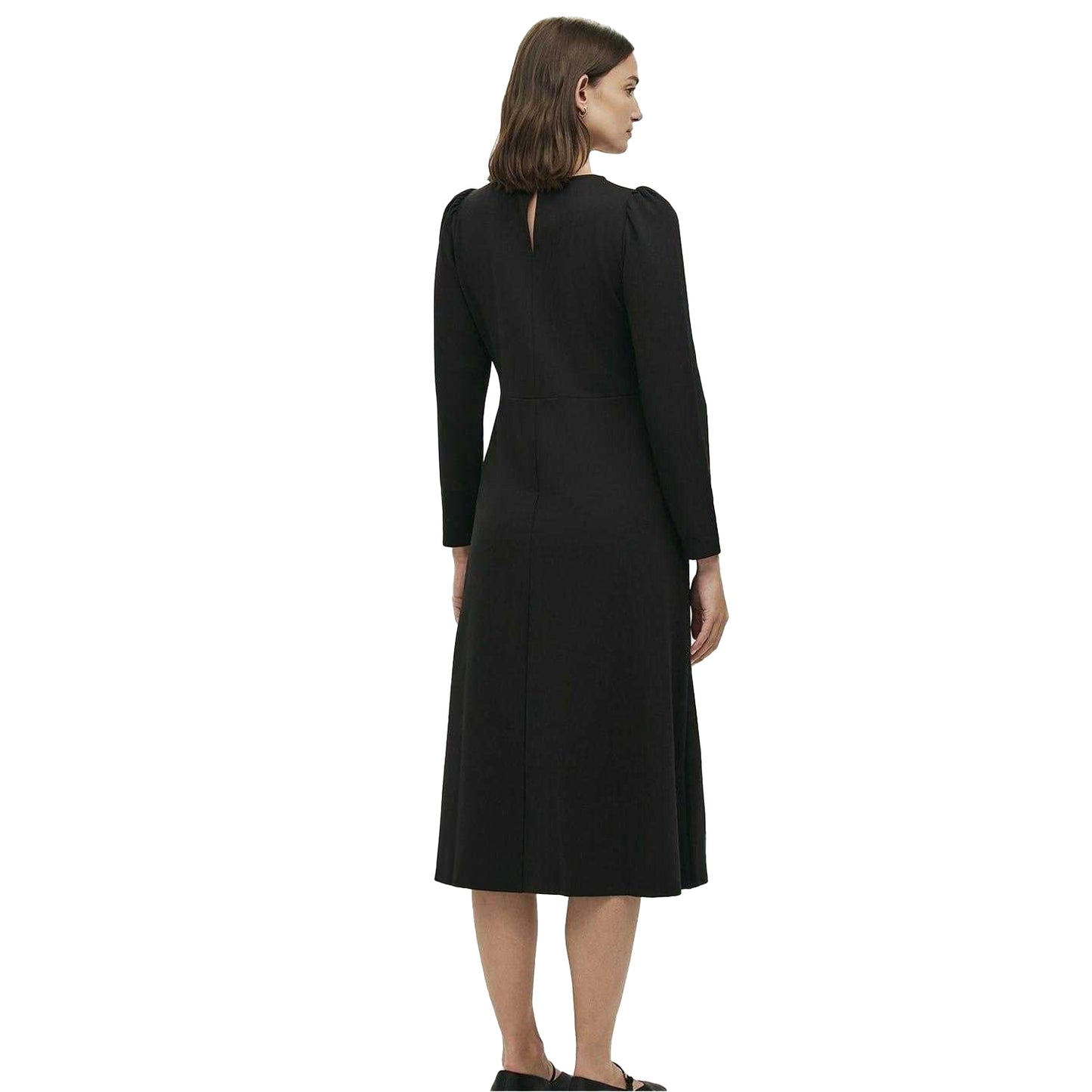 Black - Back - Finery Womens-Ladies Felice Ponte Crew Neck Midi Dress