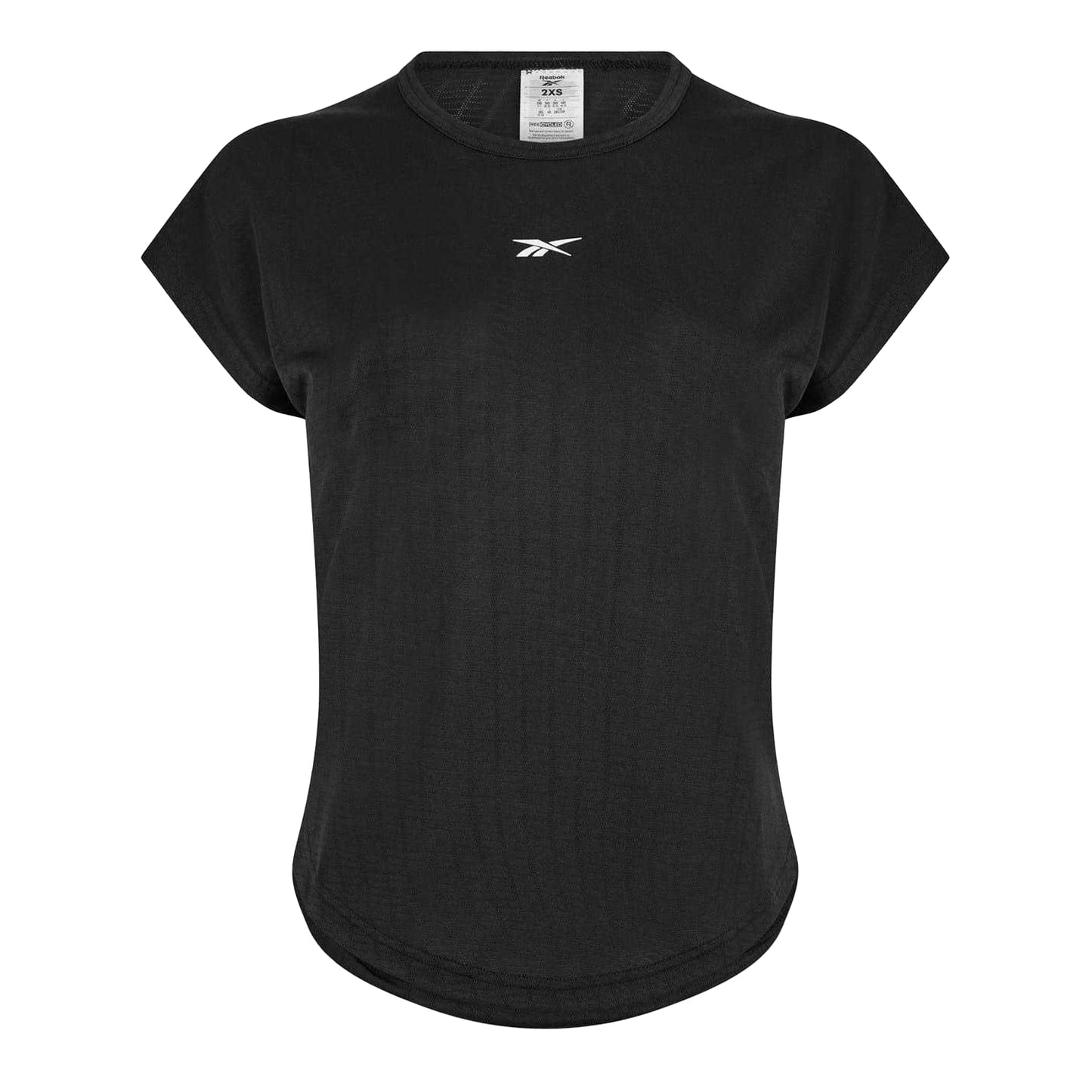 Black - Front - Reebok Womens-Ladies Chest Logo T-Shirt