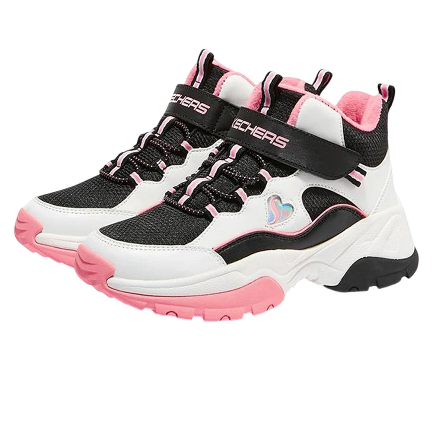 Pink - Pack Shot - Skechers Childrens-Kids Kozmiks1 High Top Trainers