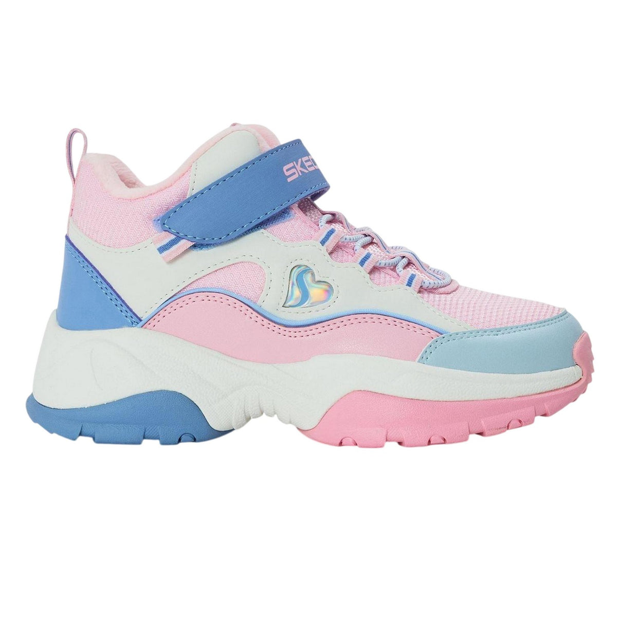 Pink-Lavender - Front - Skechers Childrens-Kids Kozmiks1 High Top Trainers