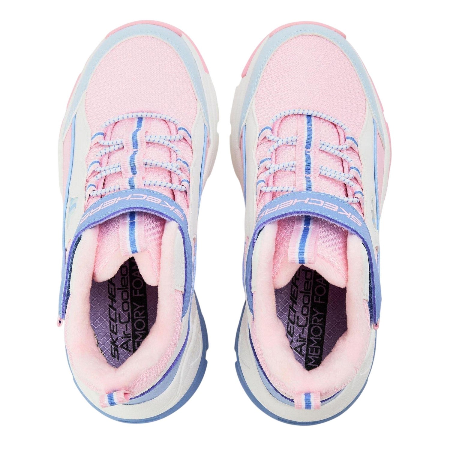 Pink-Lavender - Side - Skechers Childrens-Kids Kozmiks1 High Top Trainers