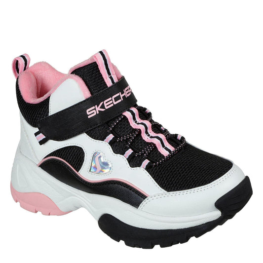 Pink - Front - Skechers Childrens-Kids Kozmiks1 High Top Trainers