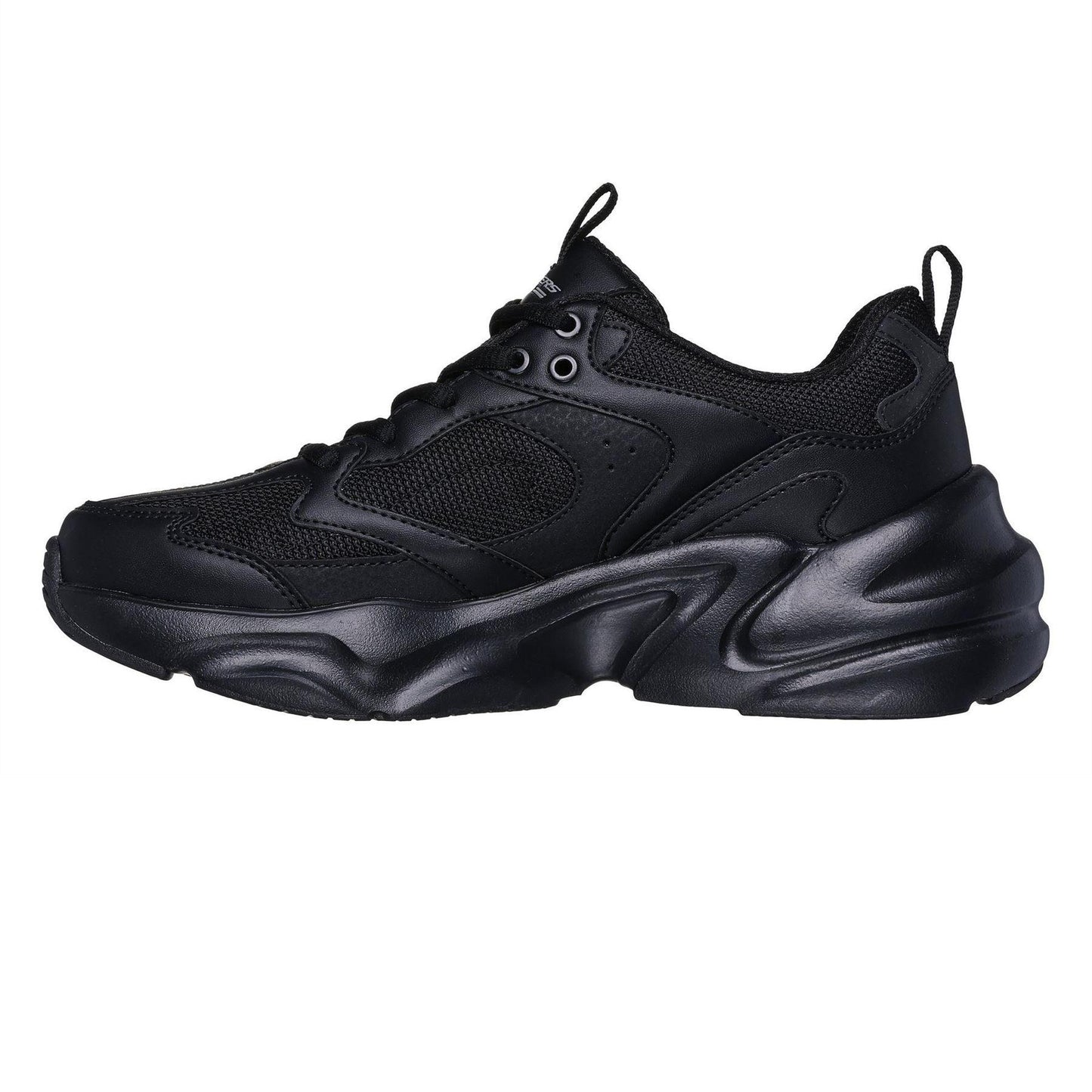 Black - Back - Skechers Womens-Ladies Bobsbamina Trainers