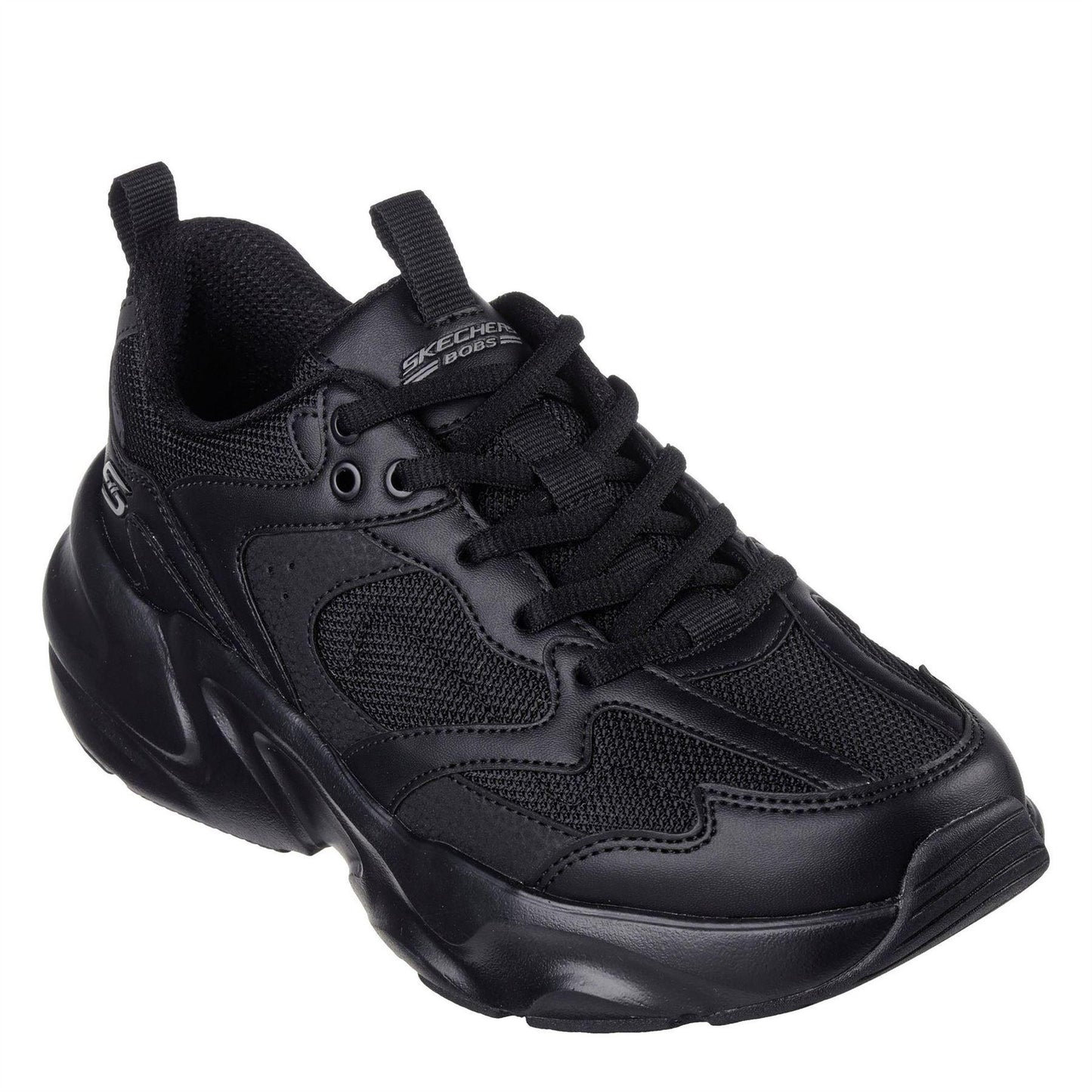 Black - Side - Skechers Womens-Ladies Bobsbamina Trainers